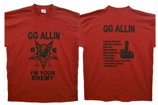 GG Allin - I'm Your Enemy  (red)