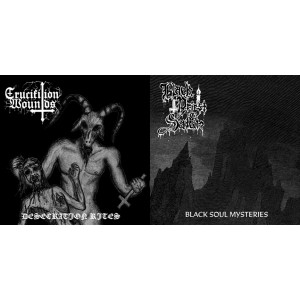 BLACK PRIEST OF SATAN / CRUCIFIXION WOUNDS - Split