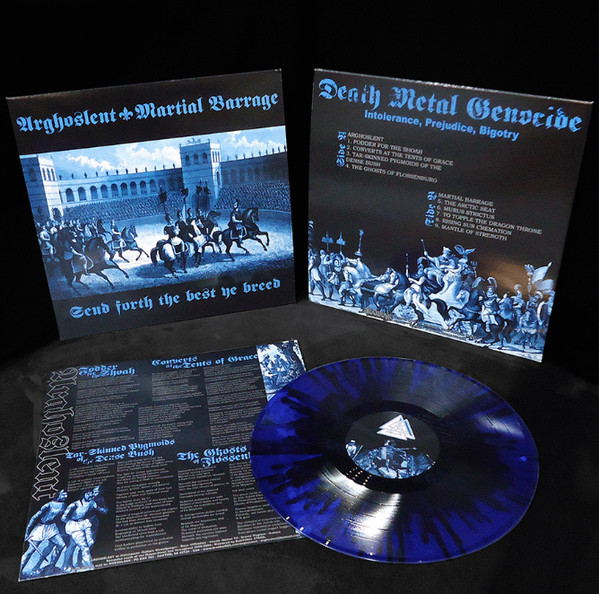 ARGHOSLENT/MARTIAL BARRAGE - Send forth the best ye breed  (Blue splatter vinyl)
